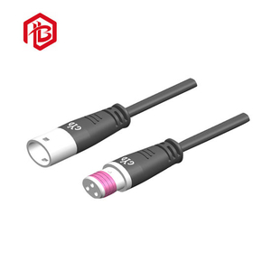 Conector de enchufe plano de pin de alimentación de terminal de cable impermeable